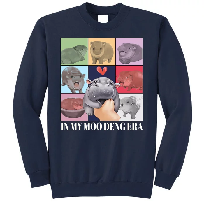 In My Moo Deng Era Funny Hippo Meme Tall Sweatshirt