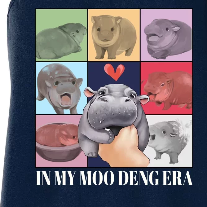 In My Moo Deng Era Funny Hippo Meme Women's Racerback Tank