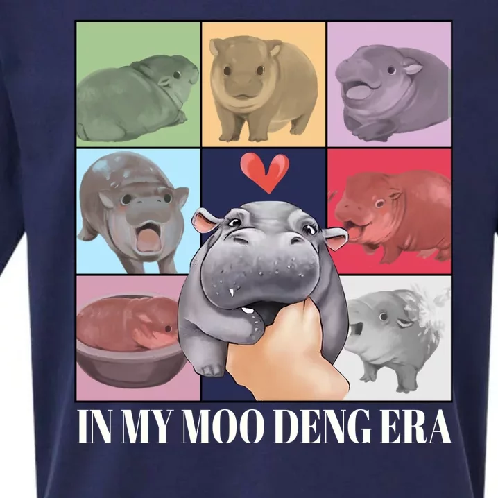 In My Moo Deng Era Funny Hippo Meme Sueded Cloud Jersey T-Shirt