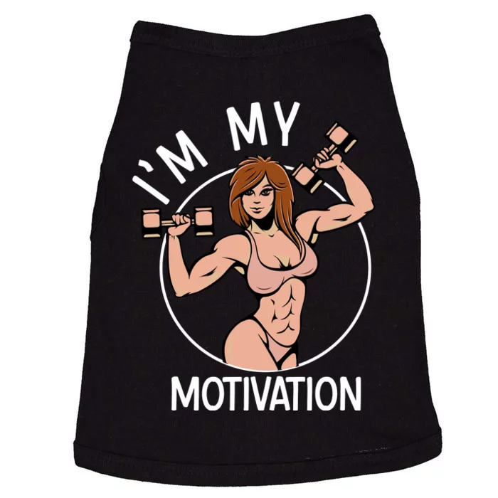 IM My Motivation Fitness Graphic Doggie Tank