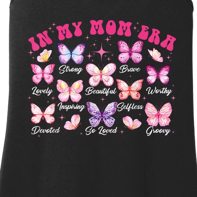 In My Mom Era Groovy Butterfly Gift For Mom Mothers Day Ladies Essential Tank