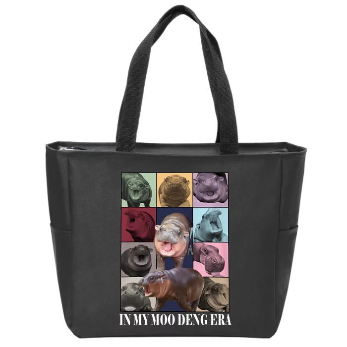 In My Moo Deng Era  Moo Deng Lover Zip Tote Bag