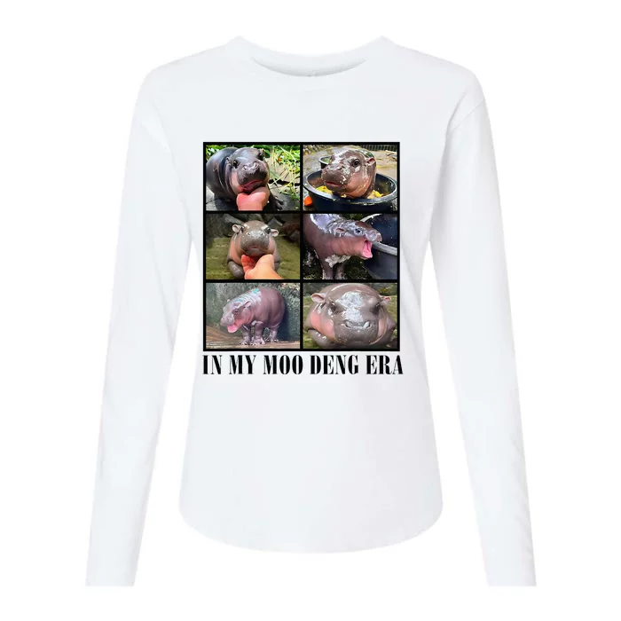 In My Moo Deng Era  Moo Deng Lover Womens Cotton Relaxed Long Sleeve T-Shirt