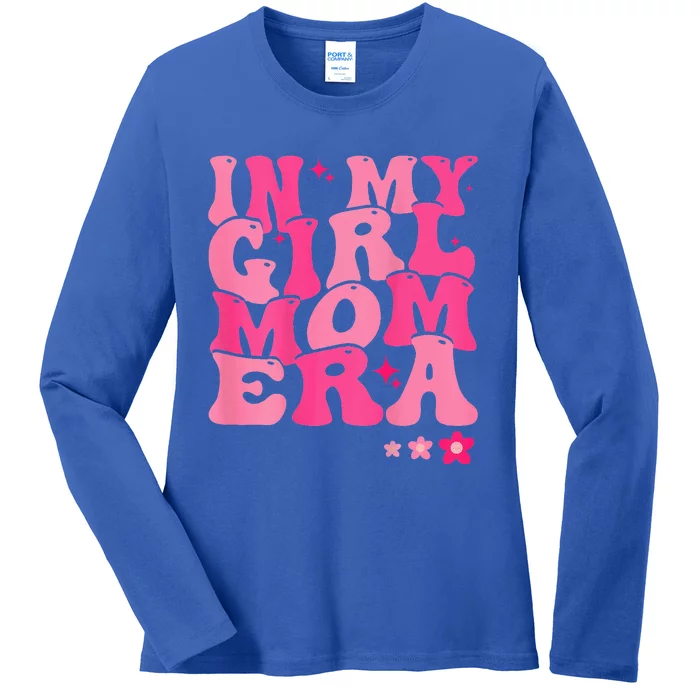 In My Mom Era Groovy Retro Ladies Long Sleeve Shirt