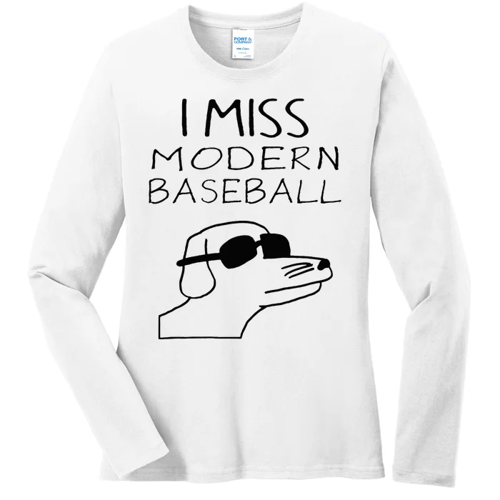 I Miss Modern Baseball Funny Dog Sport Lover Ladies Long Sleeve Shirt