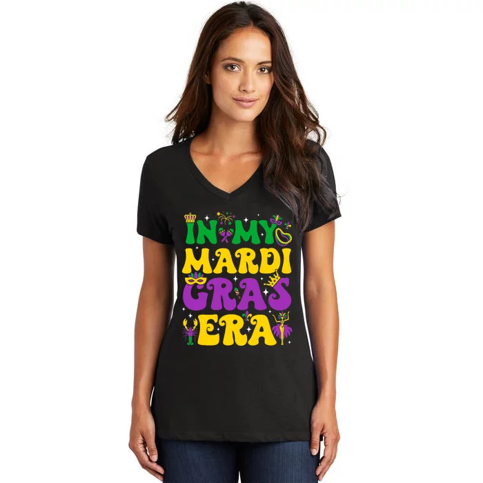 In My Mardi Gras Era Carnival Women's V-Neck T-Shirt