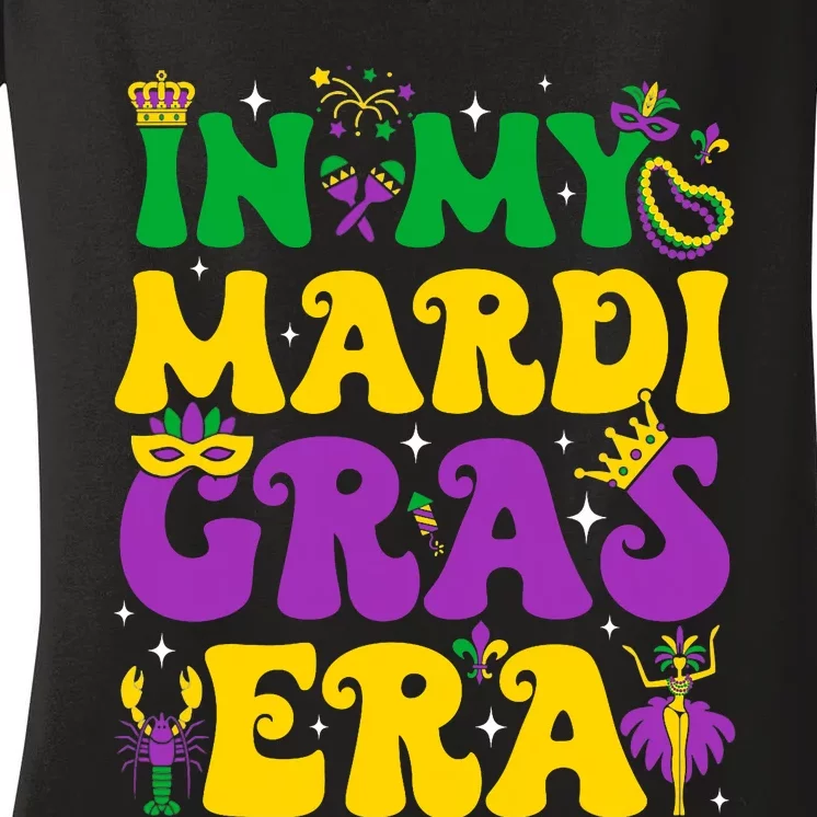 In My Mardi Gras Era Carnival Women's V-Neck T-Shirt