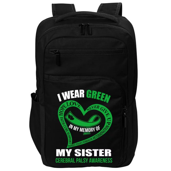 In My Memory Of My Sister Cerebral Palsy Awareness Gift Impact Tech Backpack