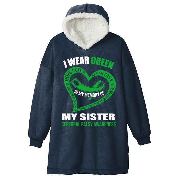 In My Memory Of My Sister Cerebral Palsy Awareness Gift Hooded Wearable Blanket