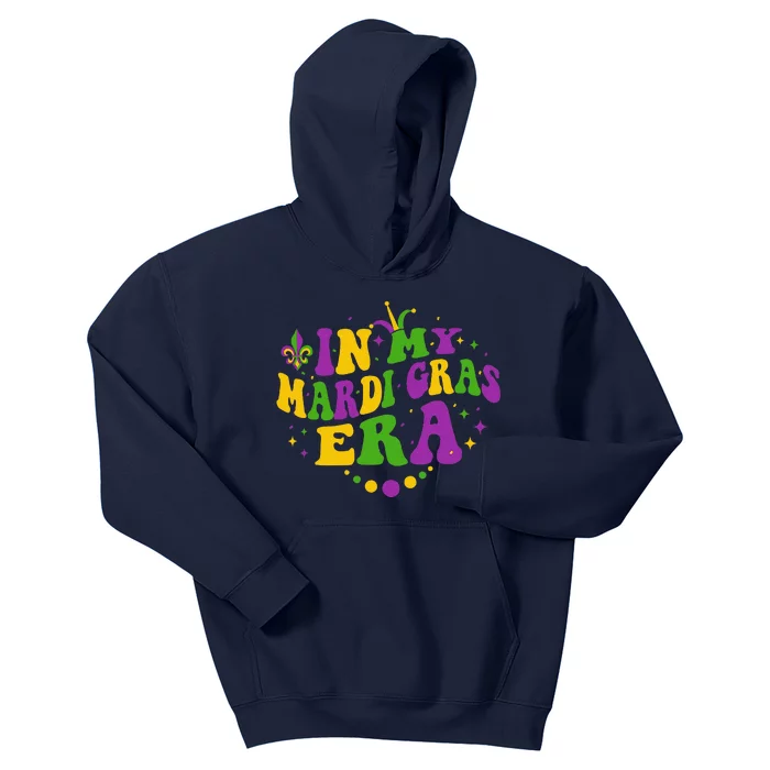 In My Mardi Gras Era Festival Retro Carnival Party Holiday Kids Hoodie