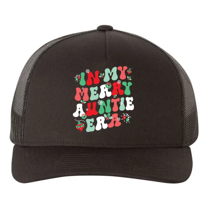 In My Merry Auntie Era Christmas Decor Pjm Pajama Stunning Yupoong Adult 5-Panel Trucker Hat