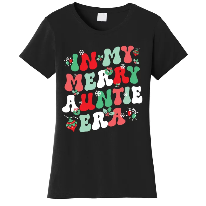 In My Merry Auntie Era Christmas Decor Pjm Pajama Stunning Women's T-Shirt