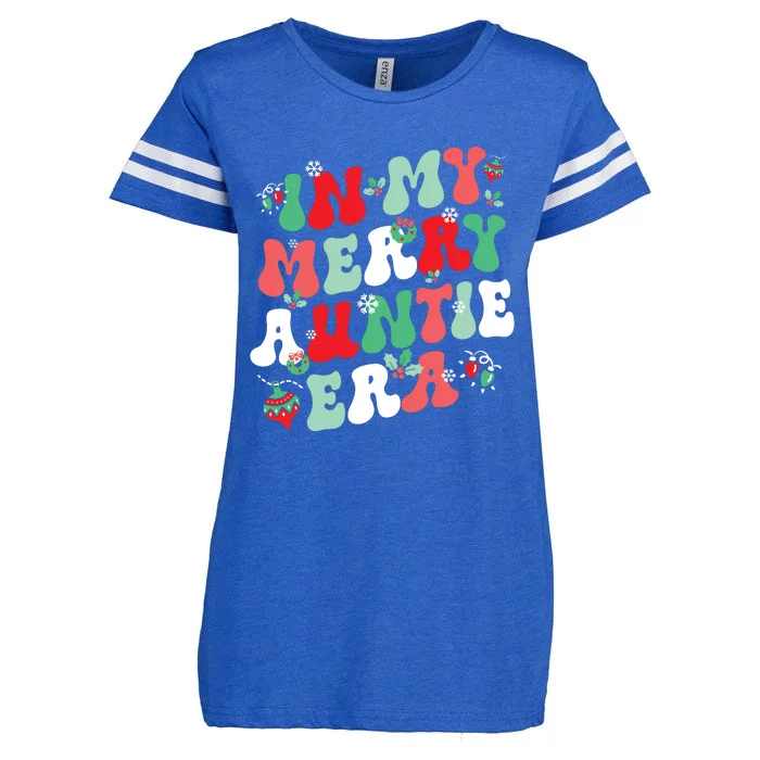 In My Merry Auntie Era Christmas Decor Pjm Pajama Stunning Enza Ladies Jersey Football T-Shirt