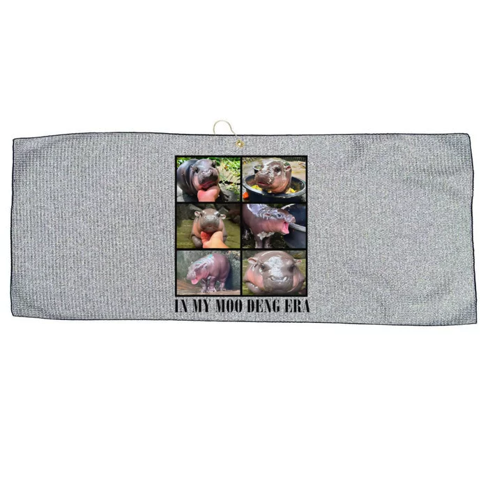 In My Moo Deng Era  Moo Deng Lover Gift Large Microfiber Waffle Golf Towel