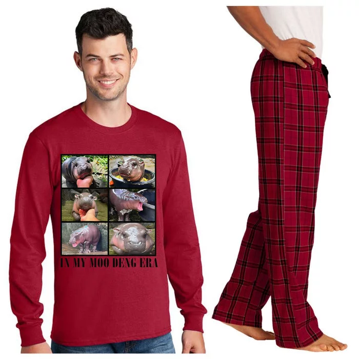 In My Moo Deng Era  Moo Deng Lover Gift Long Sleeve Pajama Set