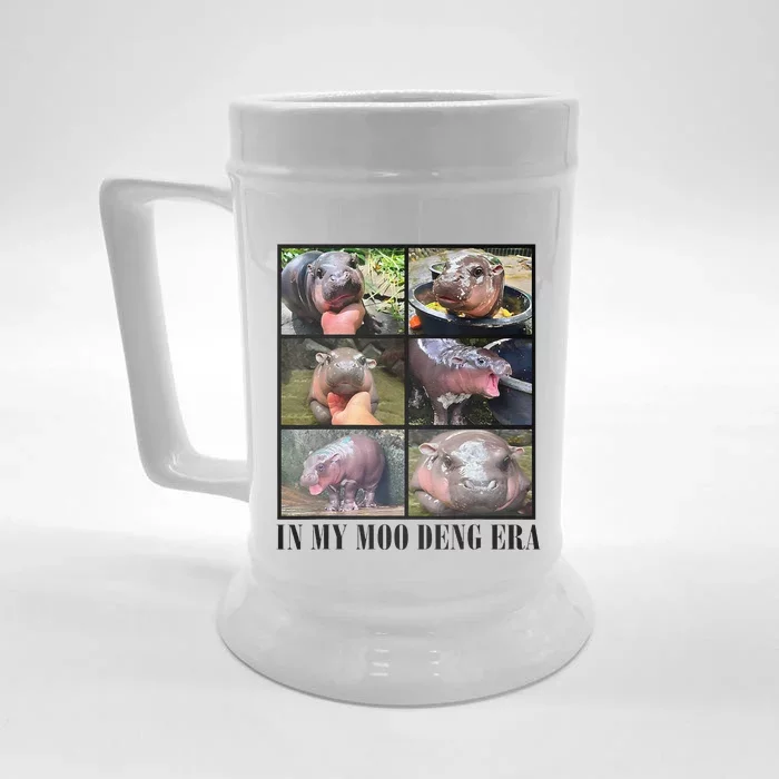 In My Moo Deng Era  Moo Deng Lover Gift Front & Back Beer Stein