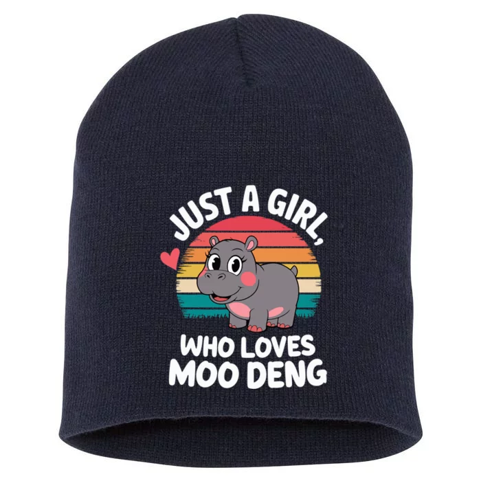 In My Moo Deng Era  Moo Deng Lover Just A Girl Who Loves Moo Deng Short Acrylic Beanie