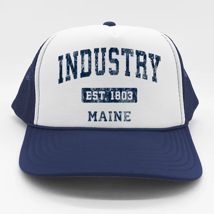 Industry Maine Me Vintage Sports Established Trucker Hat