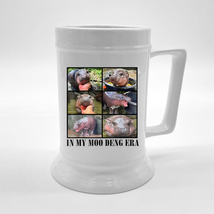 In My Moo Deng Era  Moo Deng Lover Loves Moo Deng Meme Front & Back Beer Stein