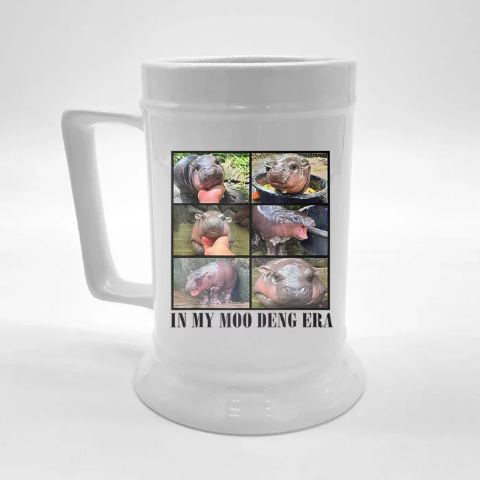 In My Moo Deng Era  Moo Deng Lover Loves Moo Deng Meme Front & Back Beer Stein