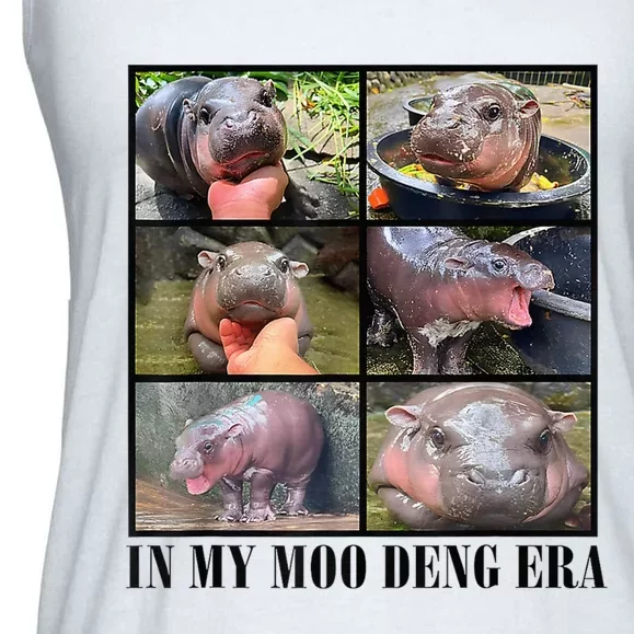 In My Moo Deng Era  Moo Deng Lover Loves Moo Deng Meme Ladies Essential Flowy Tank