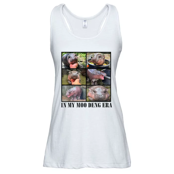 In My Moo Deng Era  Moo Deng Lover Loves Moo Deng Meme Ladies Essential Flowy Tank