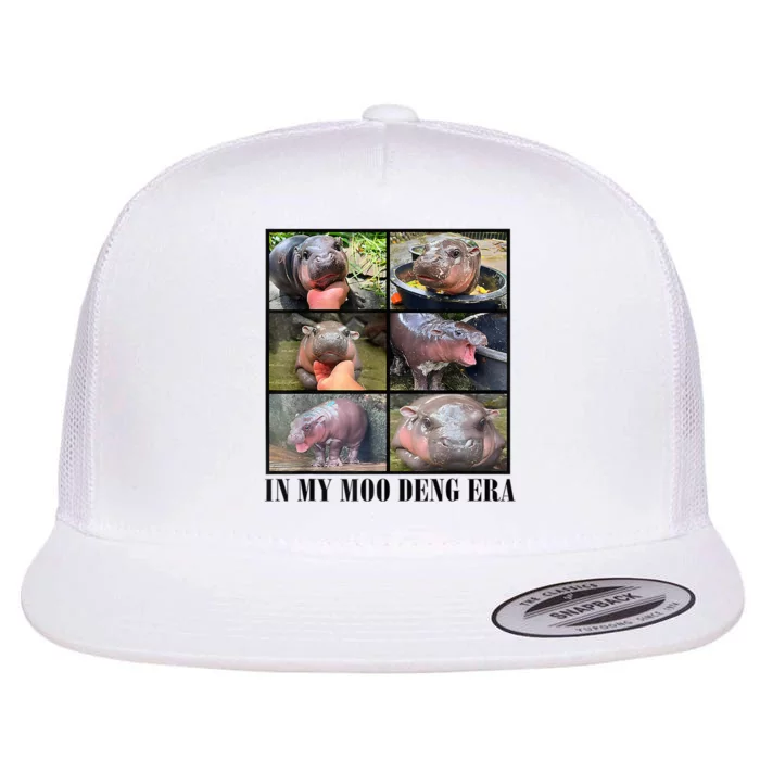 In My Moo Deng Era  Moo Deng Lover Loves Moo Deng Meme Flat Bill Trucker Hat