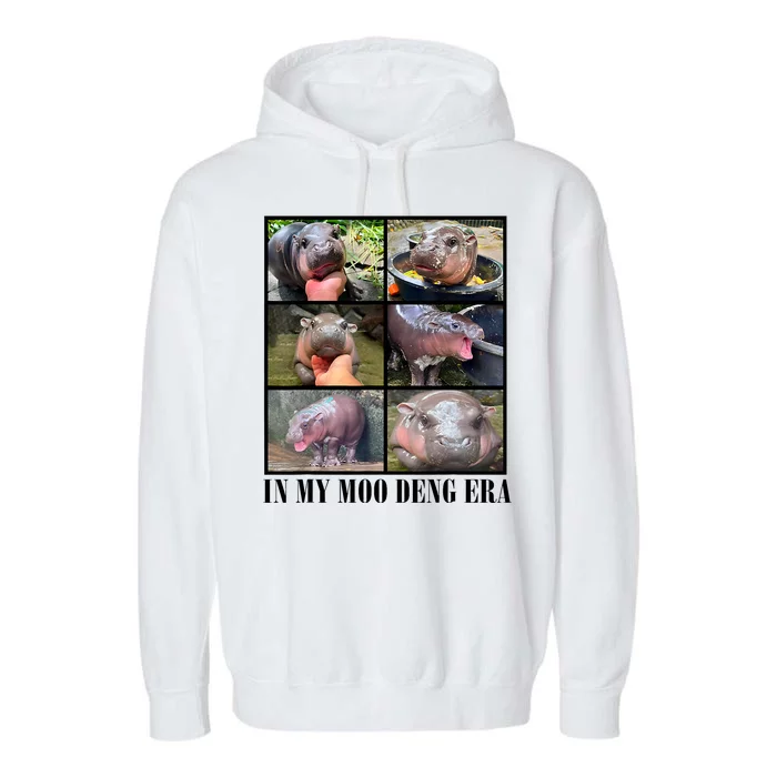 In My Moo Deng Era  Moo Deng Lover Garment-Dyed Fleece Hoodie