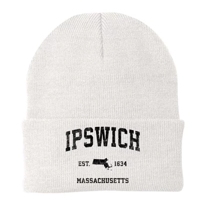 Ipswich Massachusetts Ma Vintage Sports Knit Cap Winter Beanie