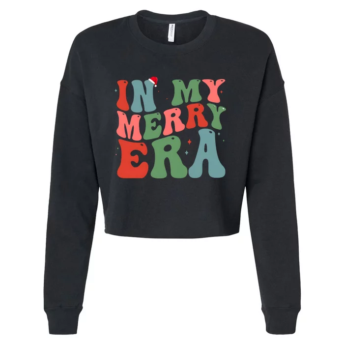 In My Merry Era Retro Christmas Cropped Pullover Crew