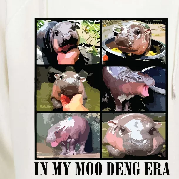 In My Moo Deng Era  Moo Deng Lover Womens Funnel Neck Pullover Hood