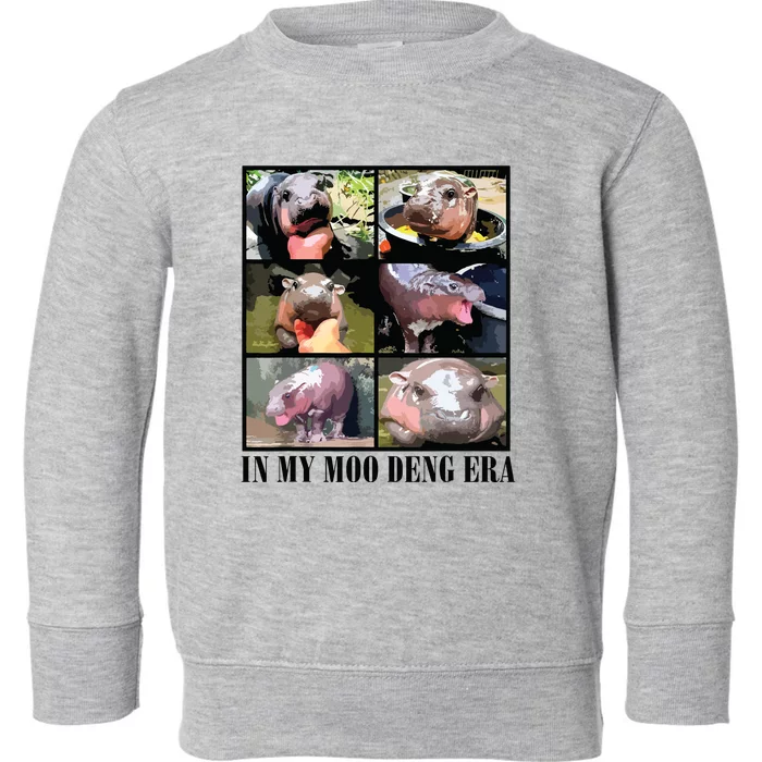 In My Moo Deng Era  Moo Deng Lover Toddler Sweatshirt