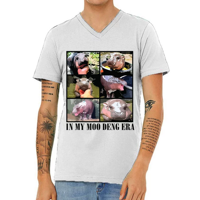 In My Moo Deng Era  Moo Deng Lover V-Neck T-Shirt