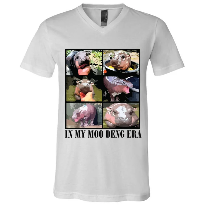 In My Moo Deng Era  Moo Deng Lover V-Neck T-Shirt