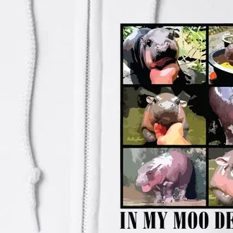 In My Moo Deng Era  Moo Deng Lover Full Zip Hoodie