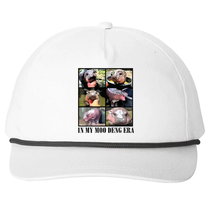 In My Moo Deng Era  Moo Deng Lover Snapback Five-Panel Rope Hat