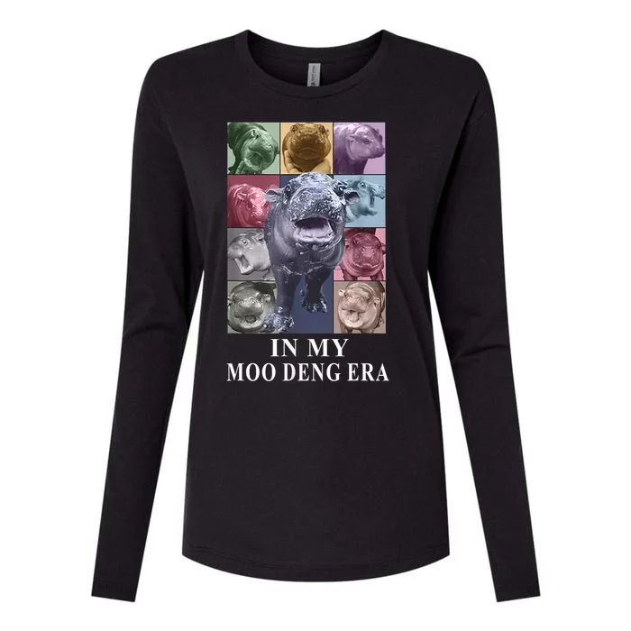 In My Moo Deng Hippo Pygmy Hippopotamus Womens Cotton Relaxed Long Sleeve T-Shirt