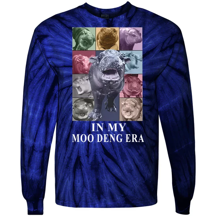 In My Moo Deng Hippo Pygmy Hippopotamus Tie-Dye Long Sleeve Shirt