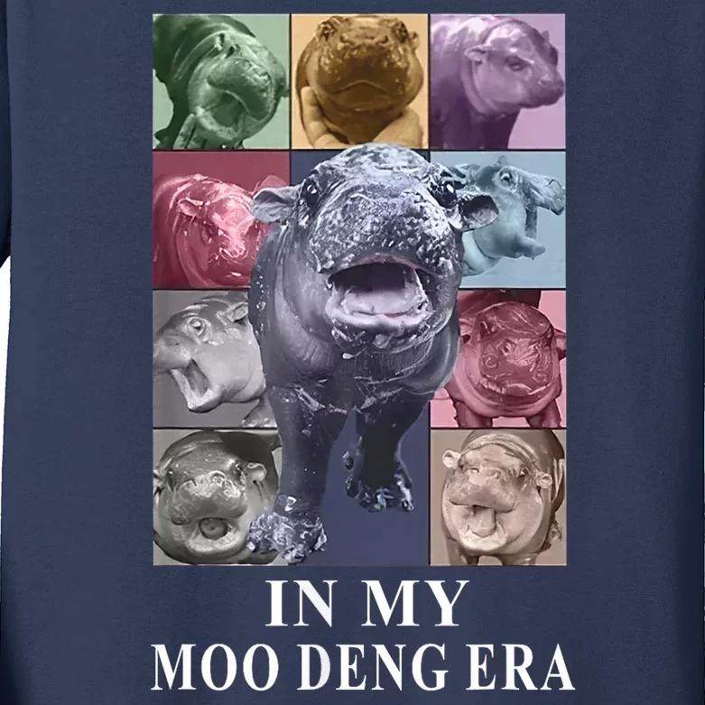 In My Moo Deng Hippo Pygmy Hippopotamus Kids Long Sleeve Shirt