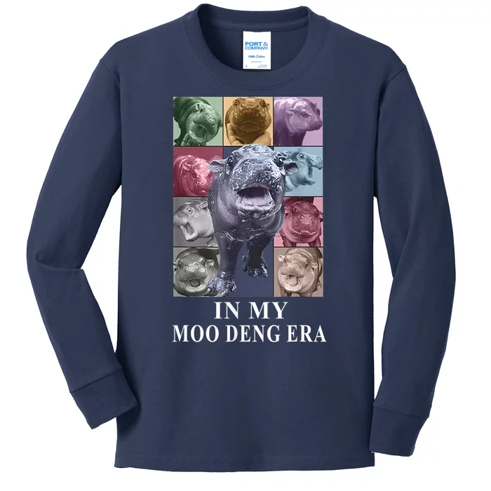 In My Moo Deng Hippo Pygmy Hippopotamus Kids Long Sleeve Shirt