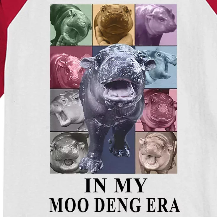 In My Moo Deng Hippo Pygmy Hippopotamus Kids Colorblock Raglan Jersey