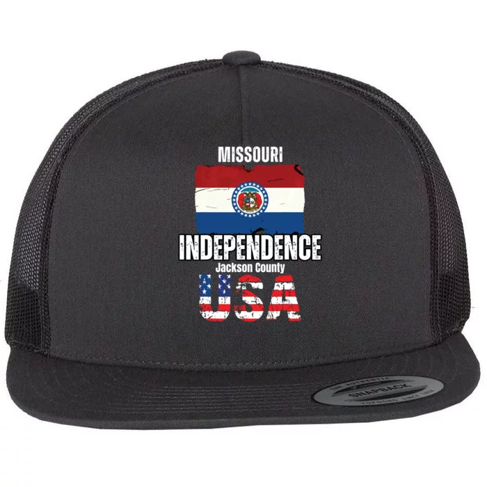 Independence Missouri Mo Jackson County Souvenir Flat Bill Trucker Hat