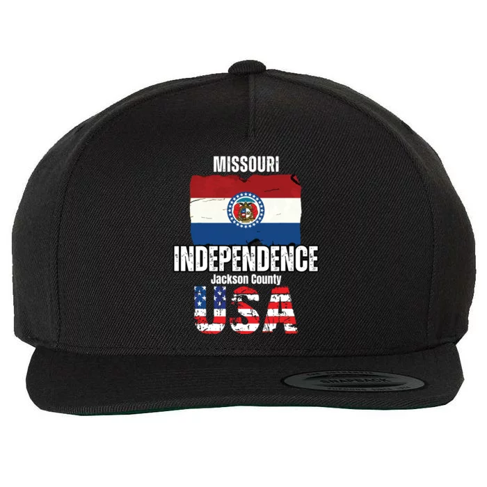 Independence Missouri Mo Jackson County Souvenir Wool Snapback Cap