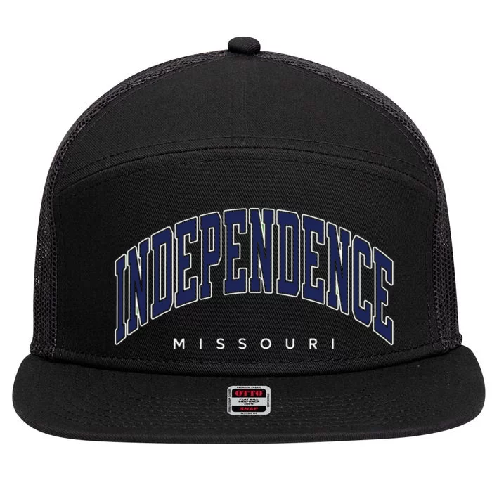 Independence Missouri Mo Varsity Style 7 Panel Mesh Trucker Snapback Hat