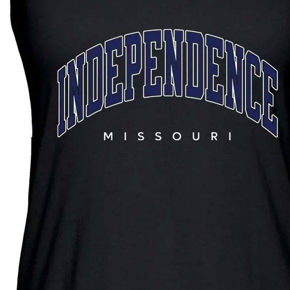 Independence Missouri Mo Varsity Style Ladies Essential Flowy Tank