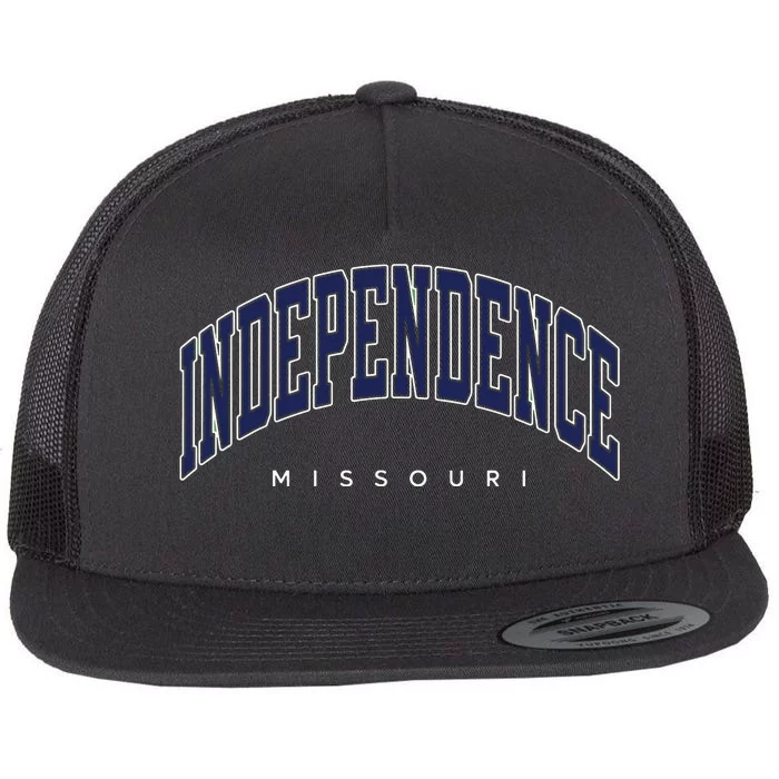 Independence Missouri Mo Varsity Style Flat Bill Trucker Hat