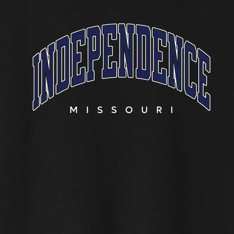 Independence Missouri Mo Varsity Style Women's Crop Top Tee