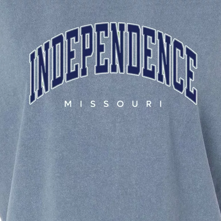 Independence Missouri Mo Varsity Style Garment-Dyed Women's Muscle Tee