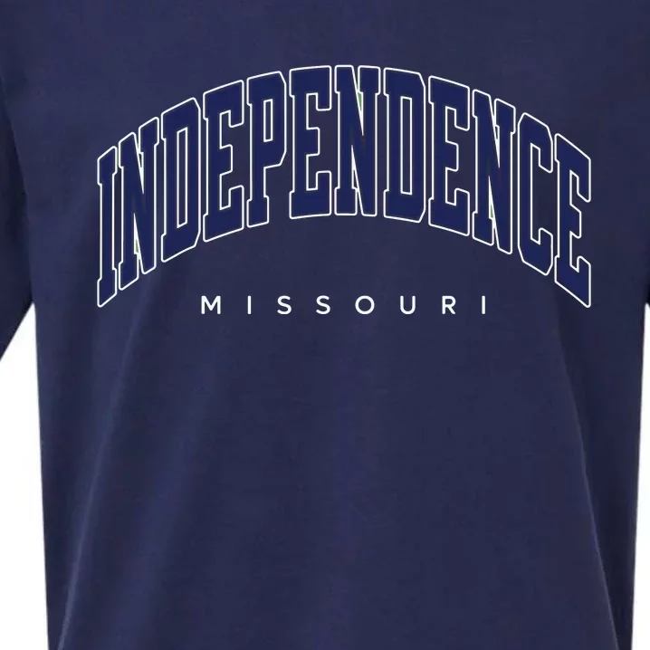 Independence Missouri Mo Varsity Style Sueded Cloud Jersey T-Shirt