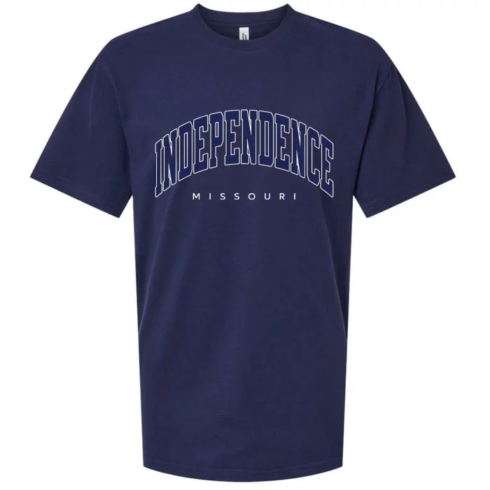 Independence Missouri Mo Varsity Style Sueded Cloud Jersey T-Shirt